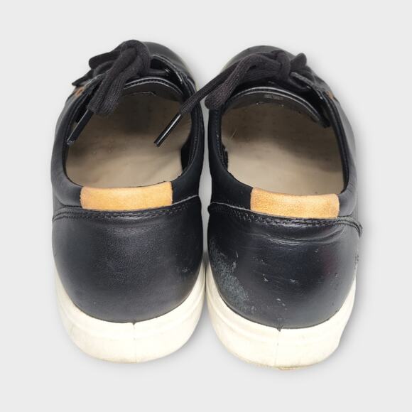 Womens ECCO Black Soft Leather Sneakers Size 7 - 7.5 - Picture 5 of 12